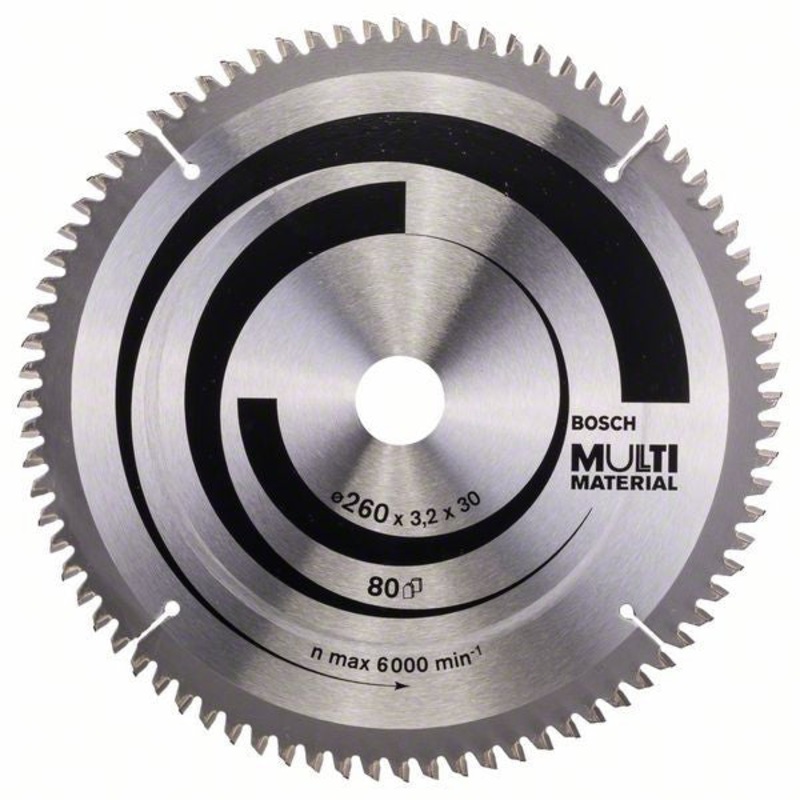 Bosch Multi Material circular saw blade 260 x 30 x 3.2 mm. 80 2608641204