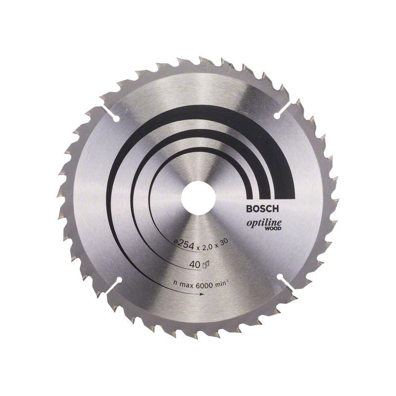 Bosch Optiline Wood circular saw blade 254 x 30 x 2.0 mm. 40 2608640438