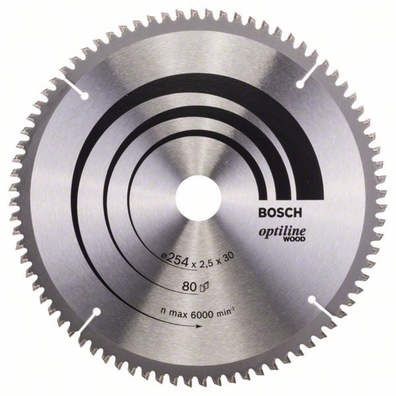 Bosch Optiline Wood circular saw blade 254 x 30 x 2.5 mm. 80 2608640437