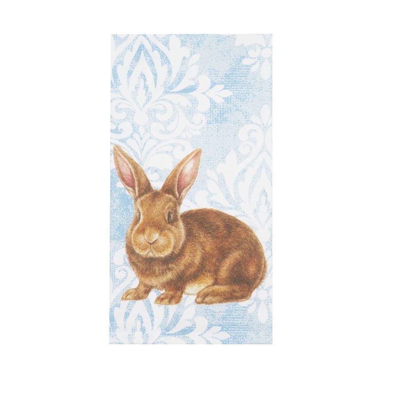Damask Blue Bunny Towel