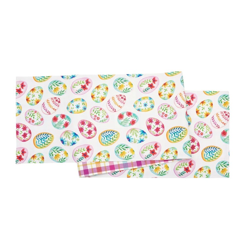 Easter Egg Charm & Plaid Runner