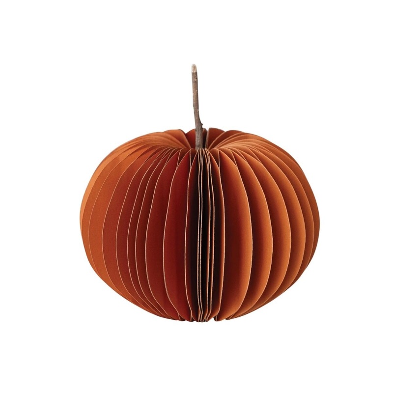 Recycled Paper Folding Honeycomb Pumpkin