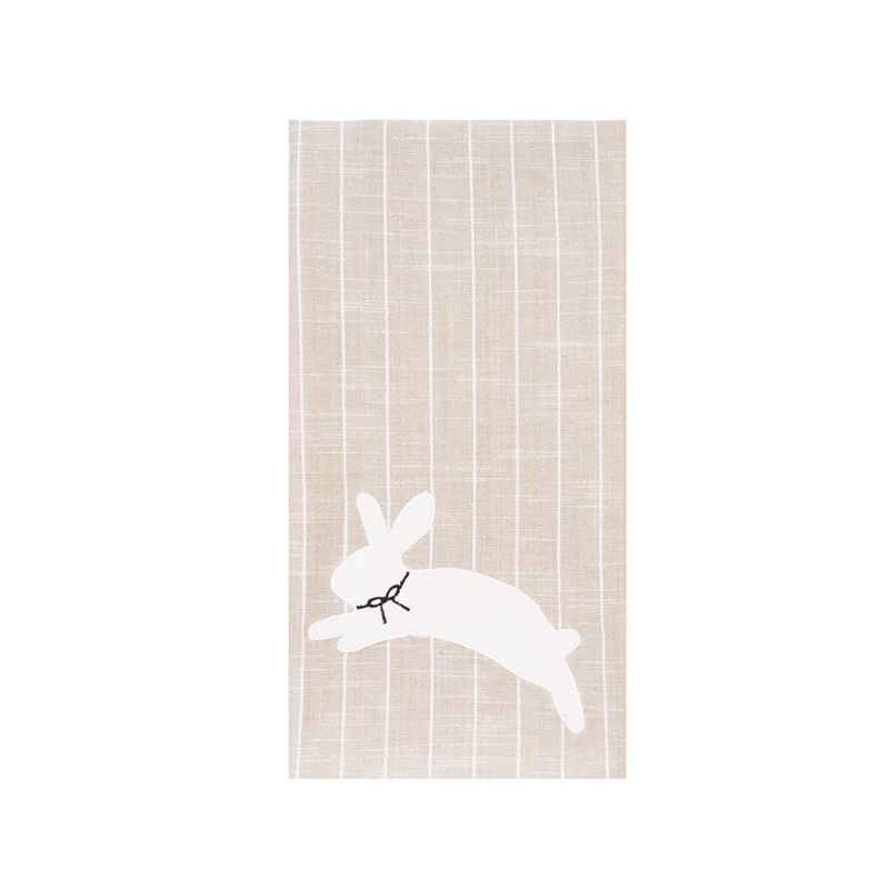 White Bunny Hop Stripe Towel