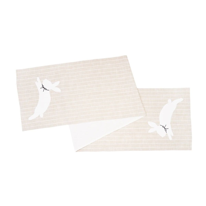 White Bunny Hope Stripe Runner