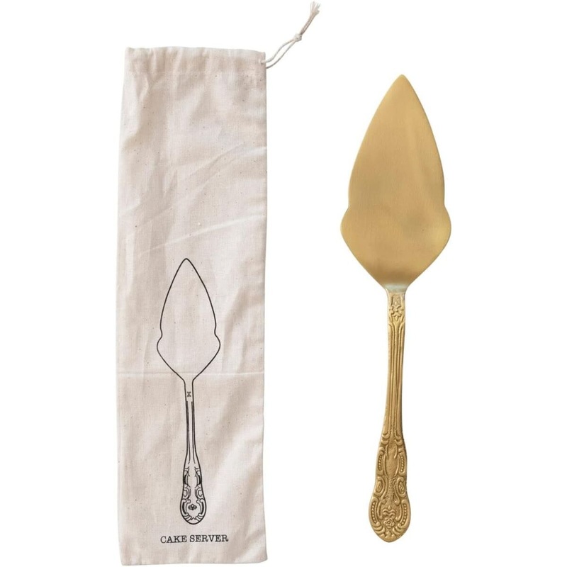 11 Brass Cake Server w/Bag
