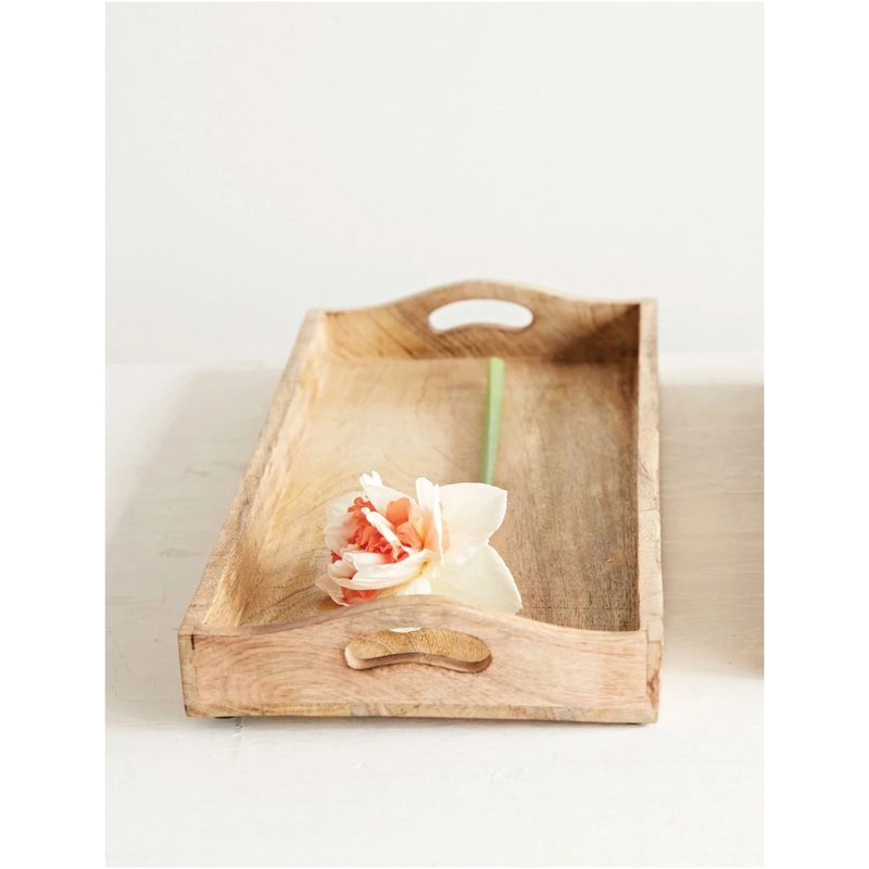 17 Mango Wood Rectangle Tray