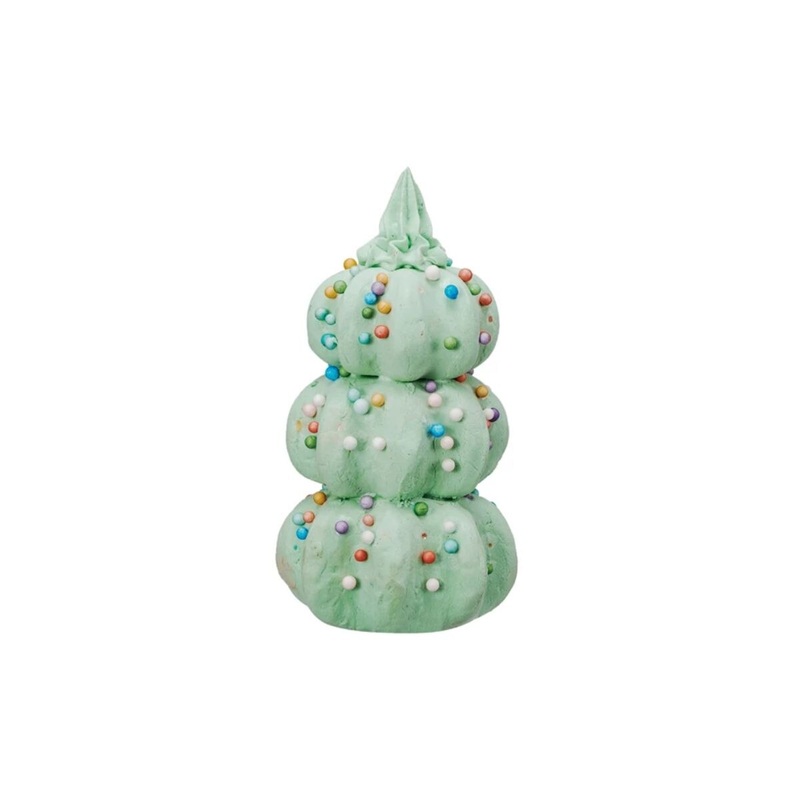 3 Round x 5H Clay Dough Christmas Tree w/Foam Bead Ornaments