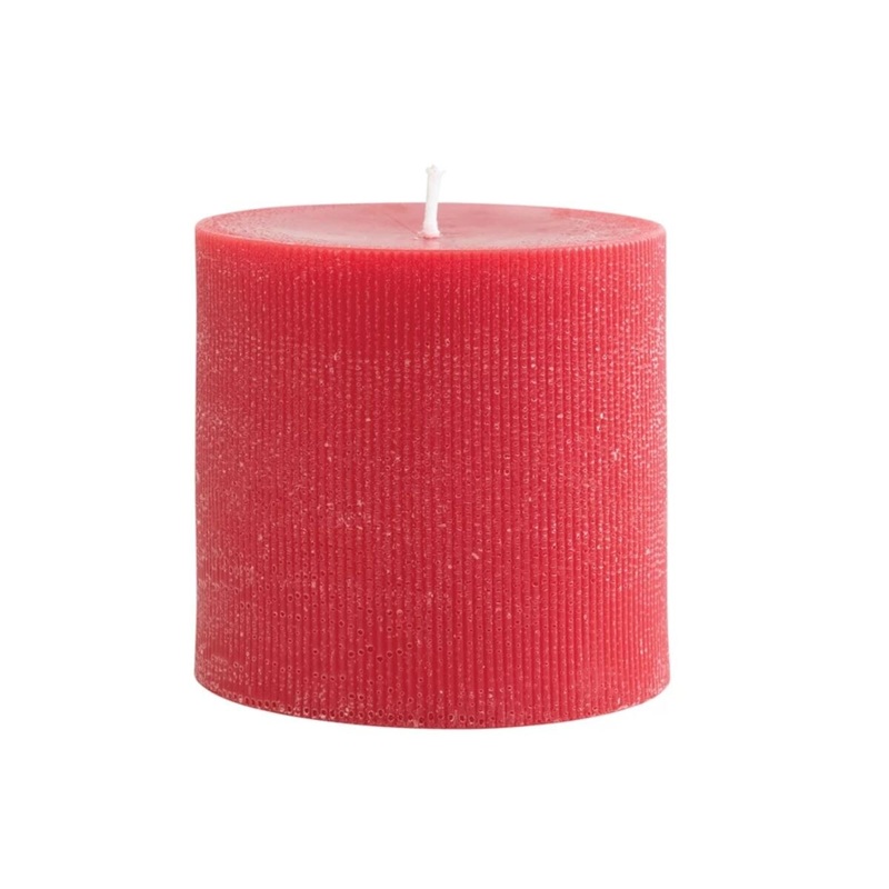 4×4 Unscented Pleated Pillar Candle