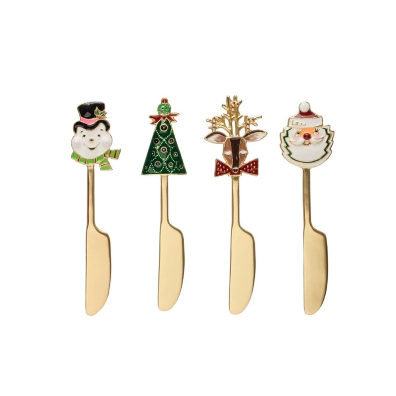 5L Zinc Alloy Canape Knife w/ Holiday Icon Handle