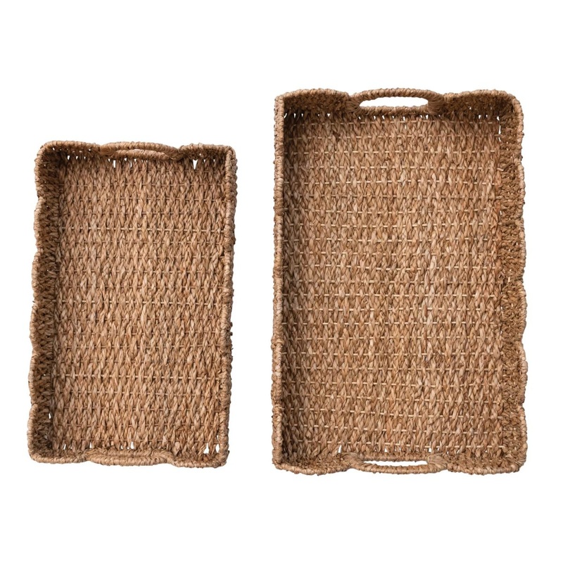 Braided Bankuan Trays w/ Handles Set of 2