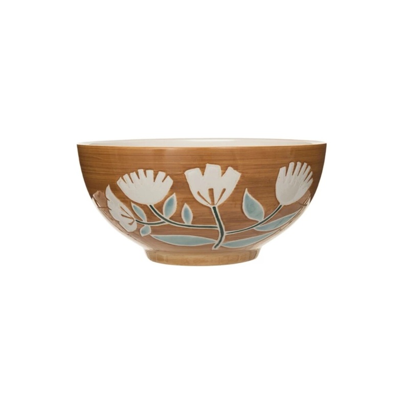 Hand Painted Stoneware Bowl