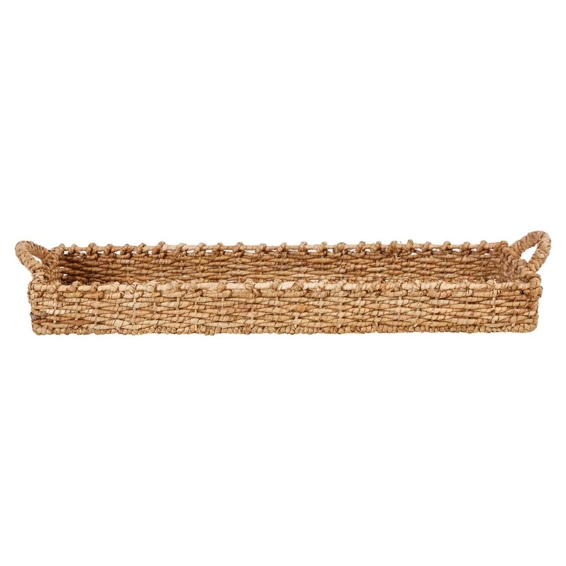 Hand-Woven Seagrass Tray with Handles