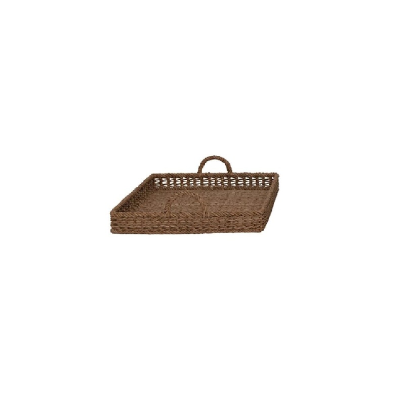 Hand-Woven Tray with Handle- Small