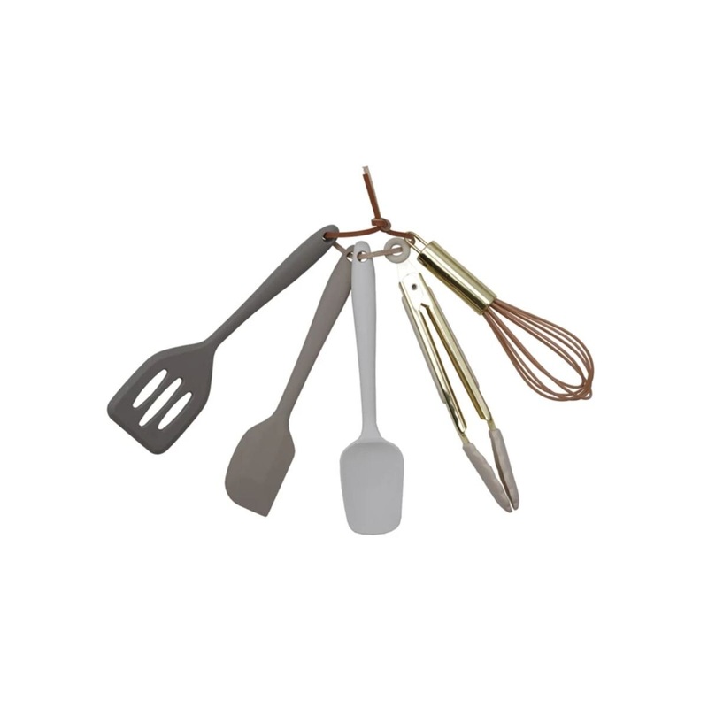 Silicone & Metal Mini Kitchen Tools Set of 5