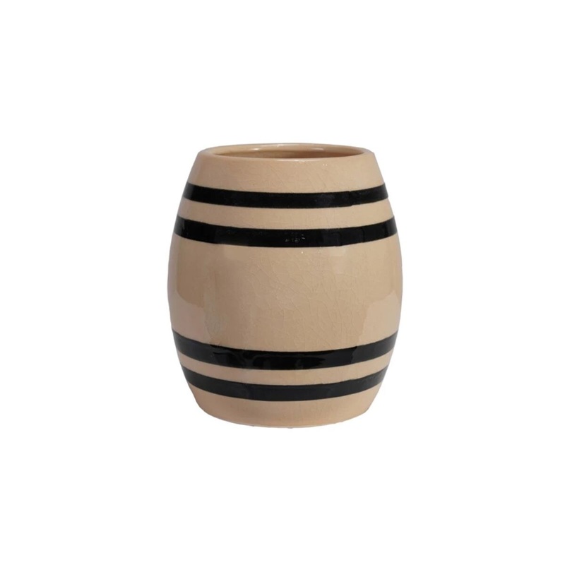 Stoneware Vintage Reproduction Crock with Stripes