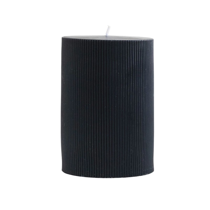 Unscented Pleated Pillar Candle