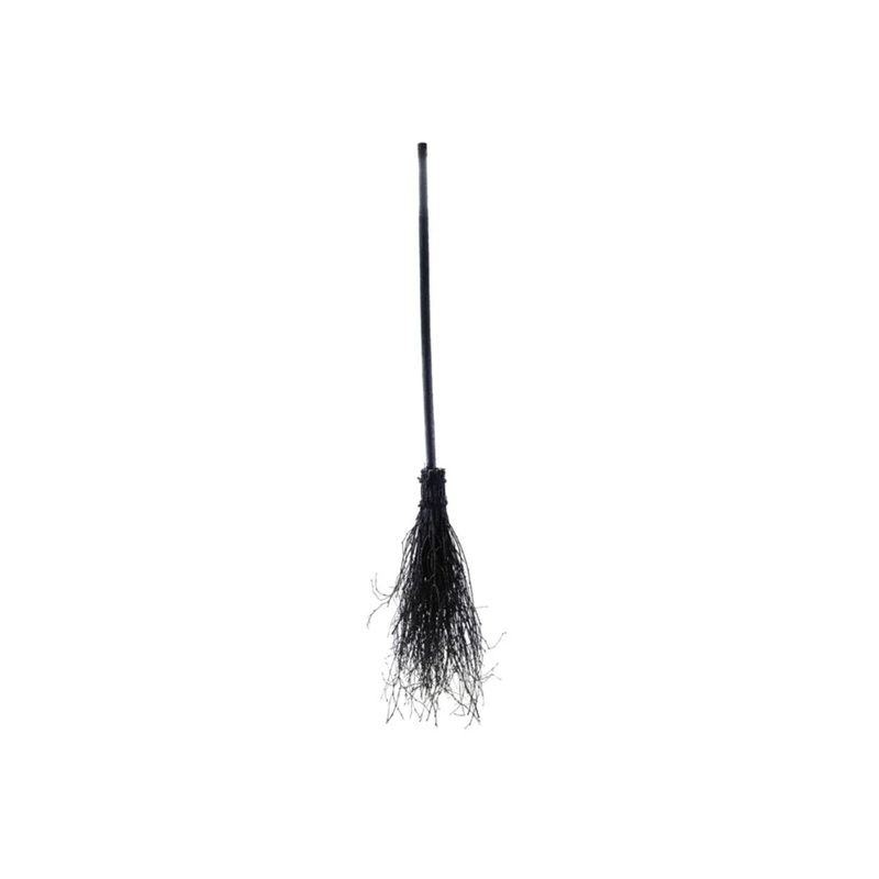 Wood & Twig Witch’s Broom with Glitter