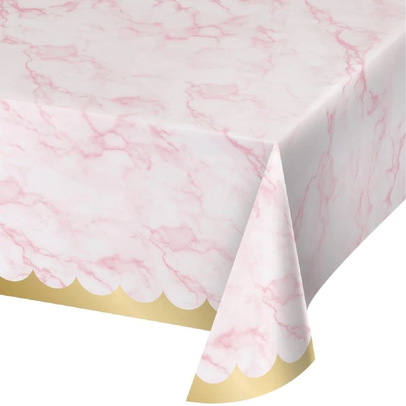 54 x 102 Pink Marble Table Cover