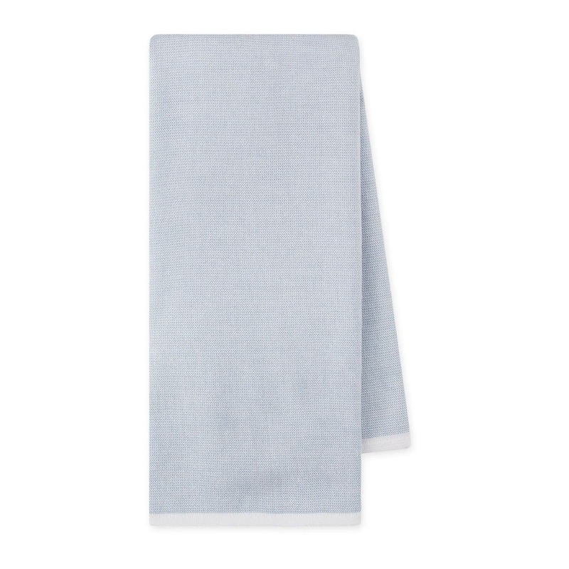 Dusty Blue Dual Side Chambray Terry Dish Towel