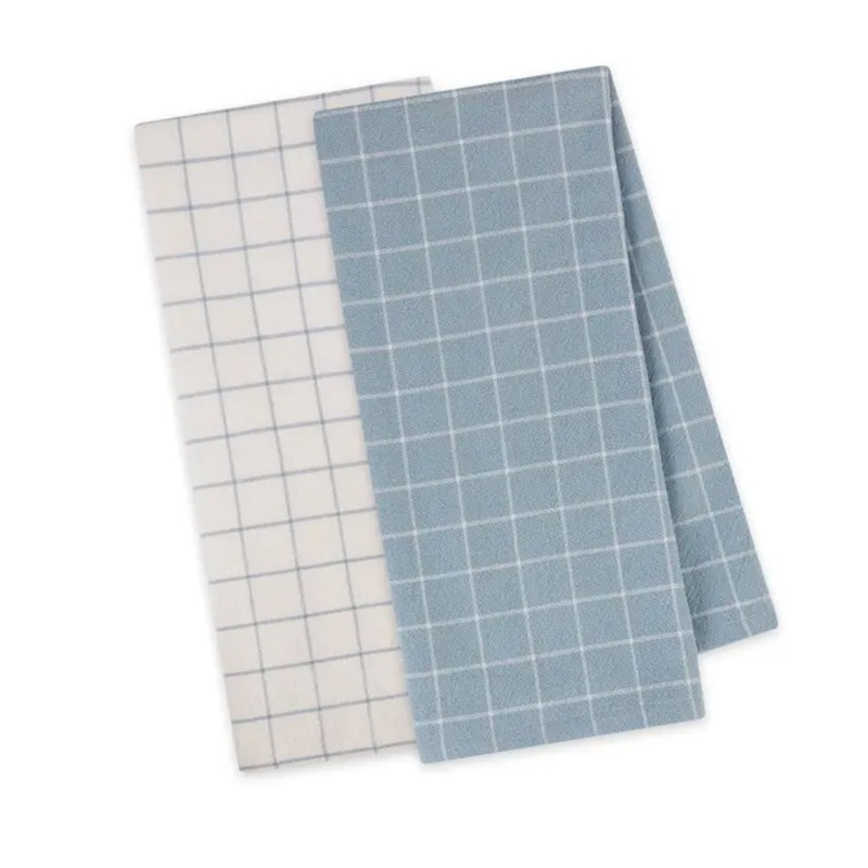 Dusty Blue Floursack Dishtowel Set of 2
