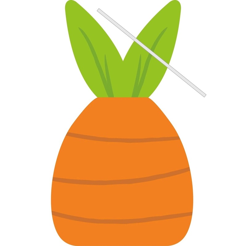 Easter Carrot Cellophane Bag w/Tie