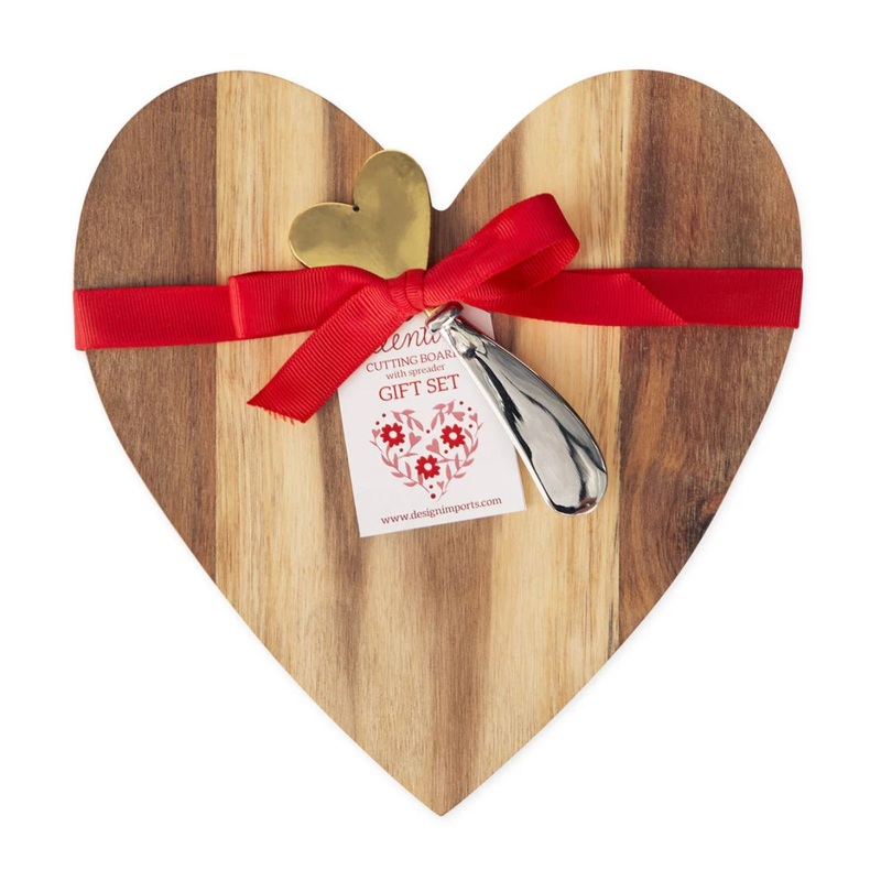 Heart Cutting Board Gift Set