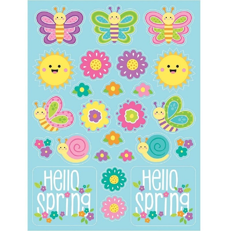 Hello Spring Colorful Stickers