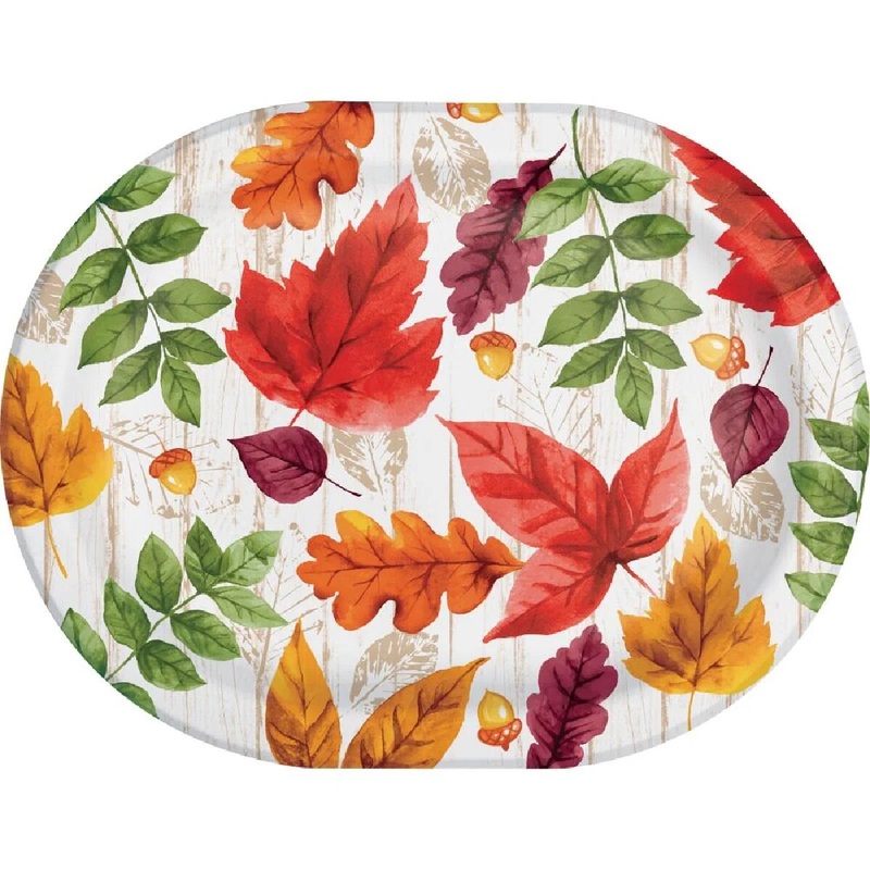 Lush Leaves Oval Platter