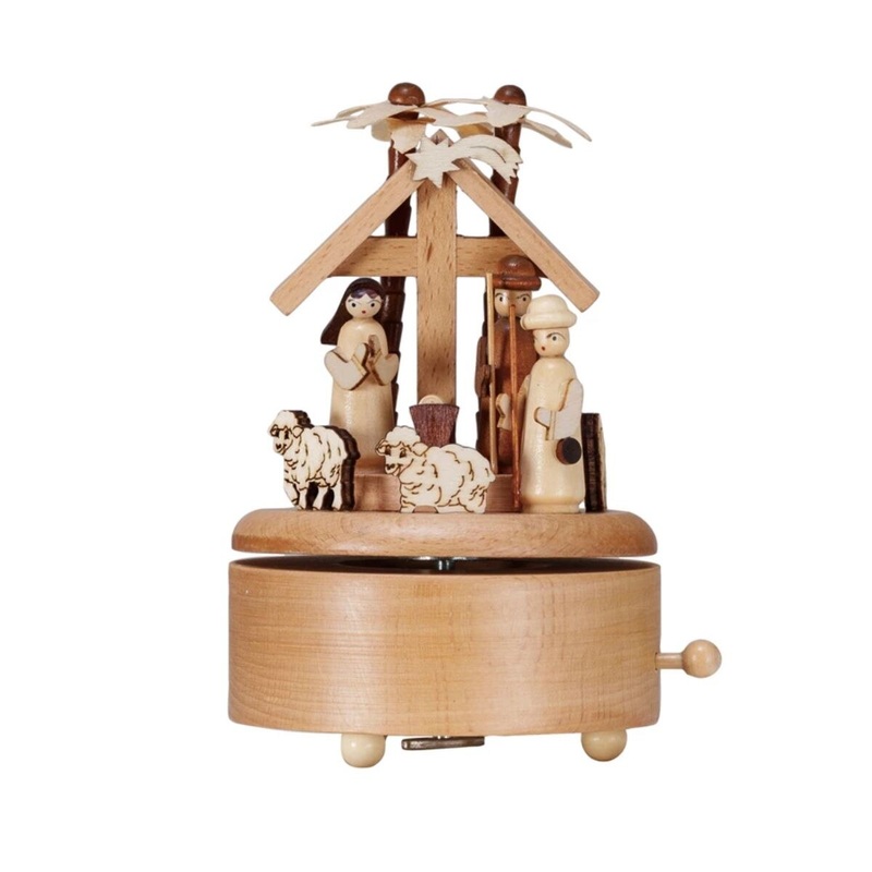 Nativity Music Box, Plays Oh Christmas Tree