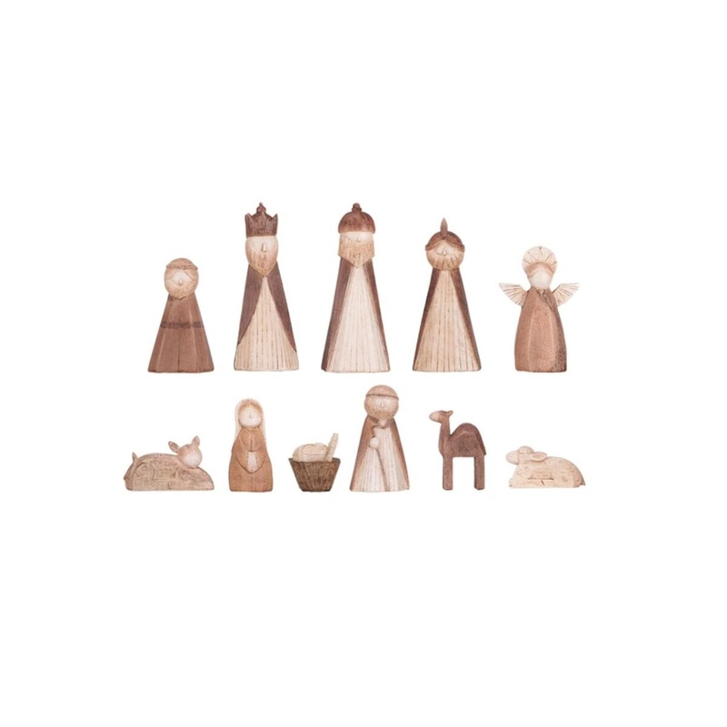 Resin Nativity- Wood Finish