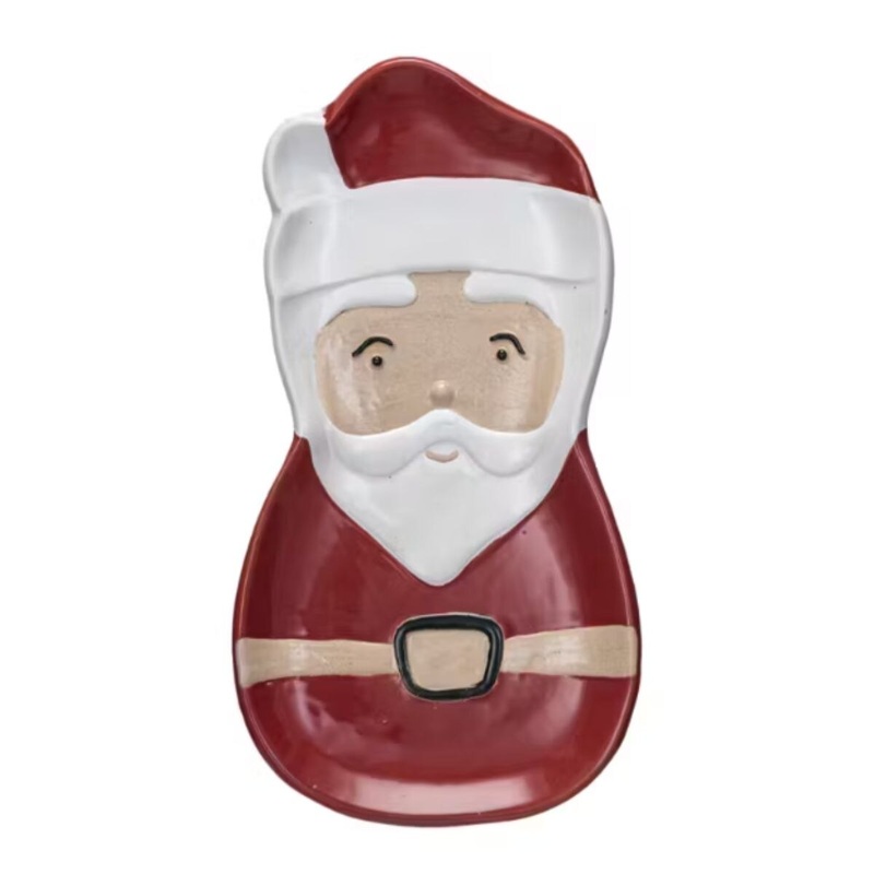 Stoneware Santa Shaped Plate