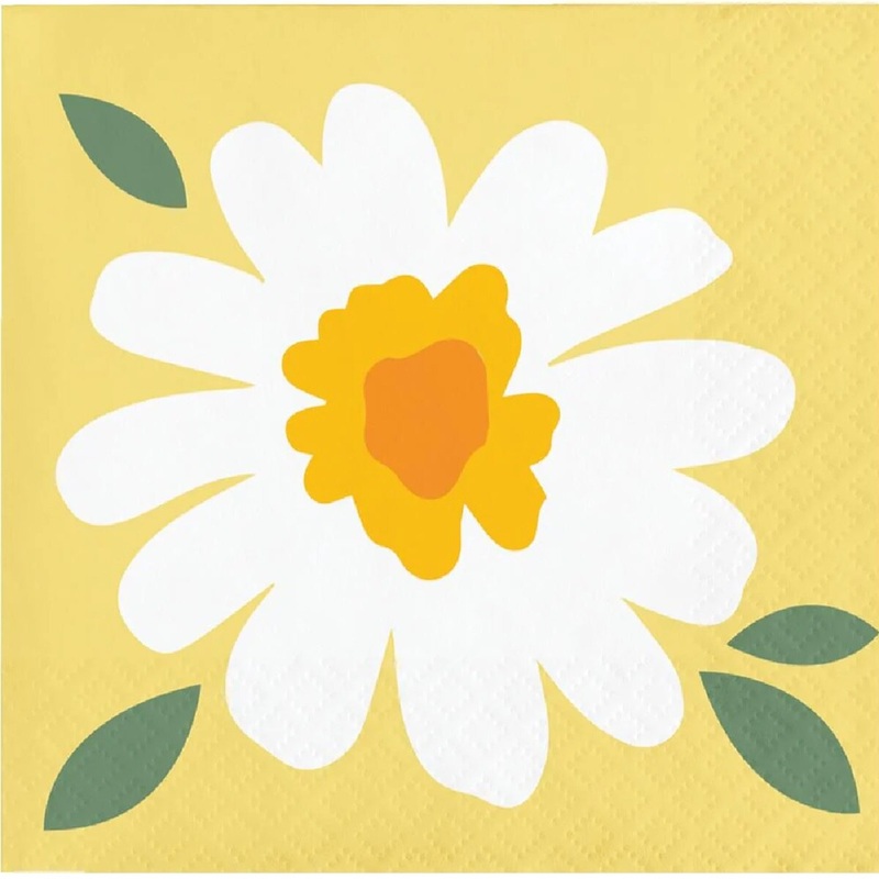 Sweet Daisy Beverage Napkin