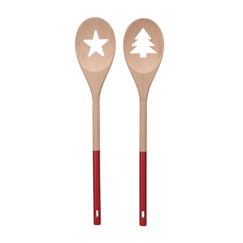 Wood Spoon W/Holiday Cut-out