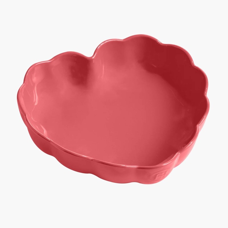 10.4x 9.6 Rose Candy Madeleine Heart Dish