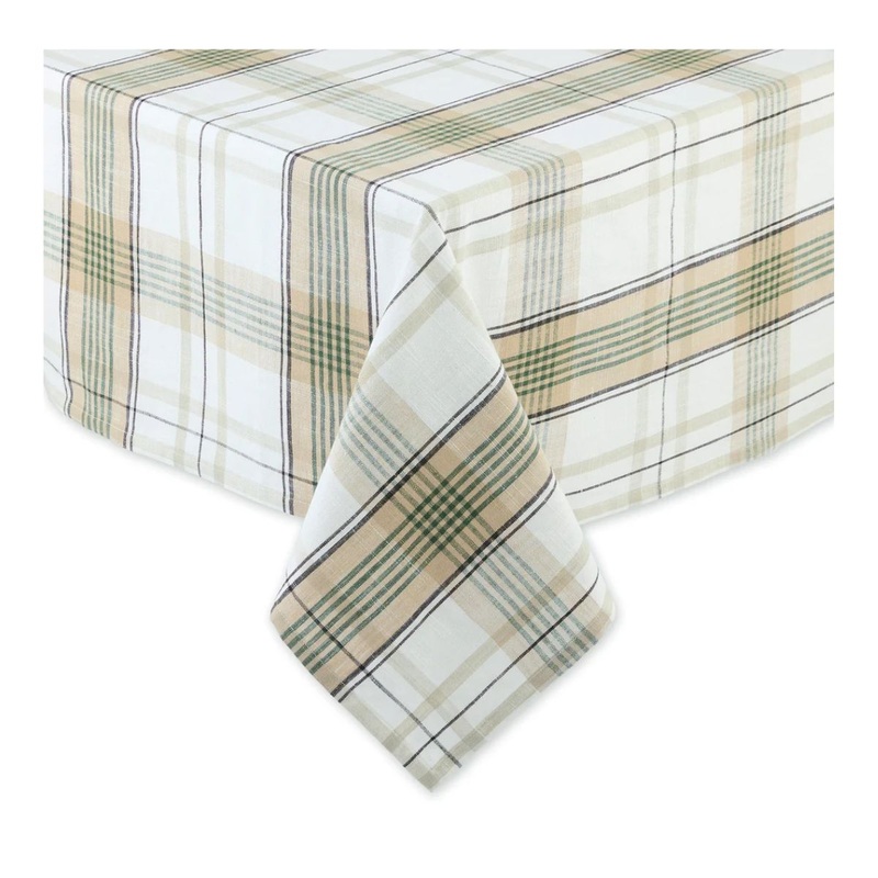 52 x 52 Green House Plaid Tablecloth