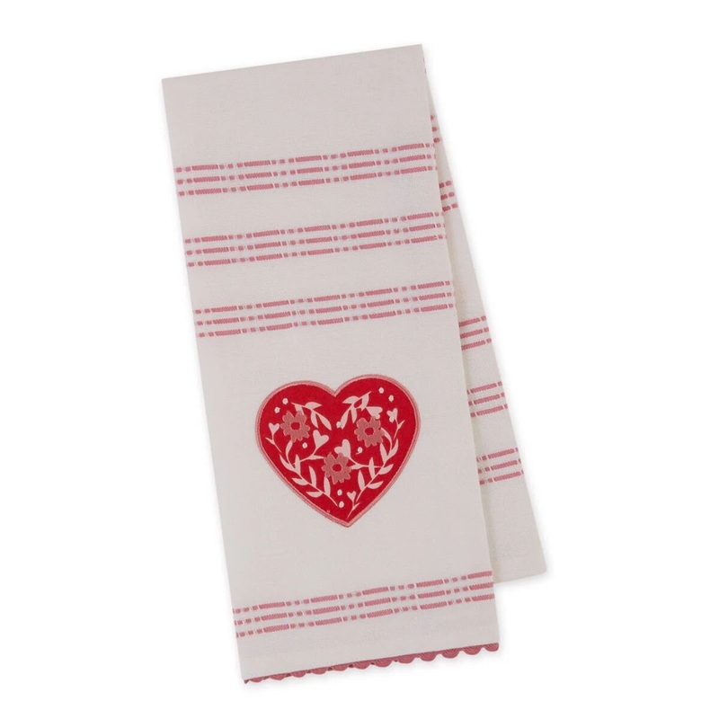 All My Heart Embellished Dishtowel