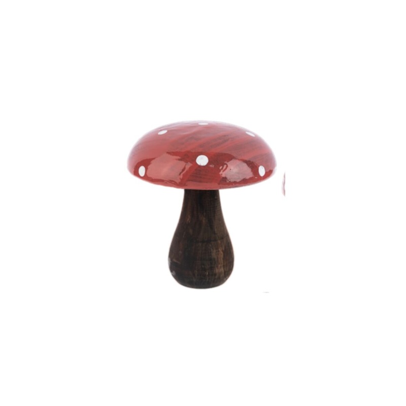 Carved Painted Mushroom- Large