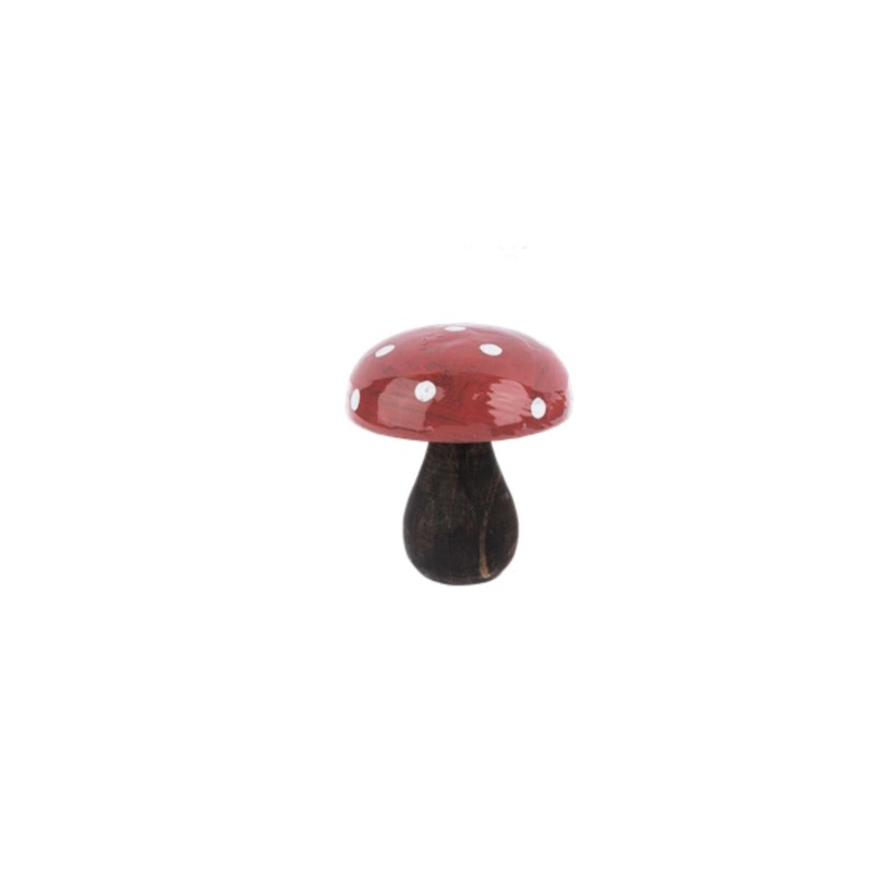 Carved Painted Mushroom- Medium