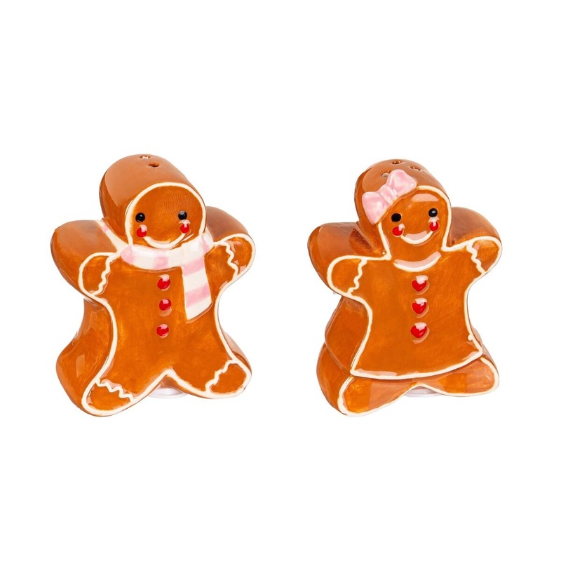 Ceramic Salt and Pepper Set, Gingerbread