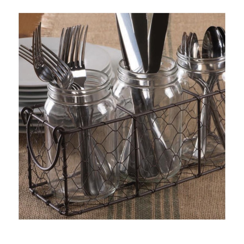 Chicken Wire Flatware Caddy