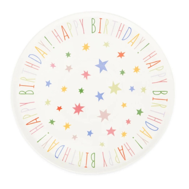 Happy Birthday! Ceramic Cake Plate