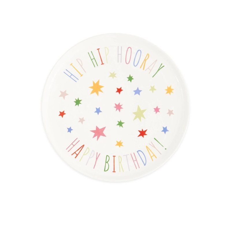 Hip Hip Hooray! Ceramic Dessert Plate