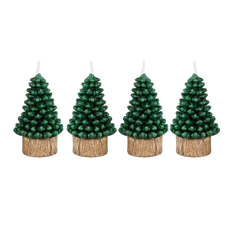 Shades of Green Candle Tree Shaped Wax