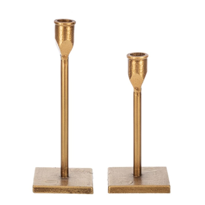 2-pc Cast Gold Taper Holder