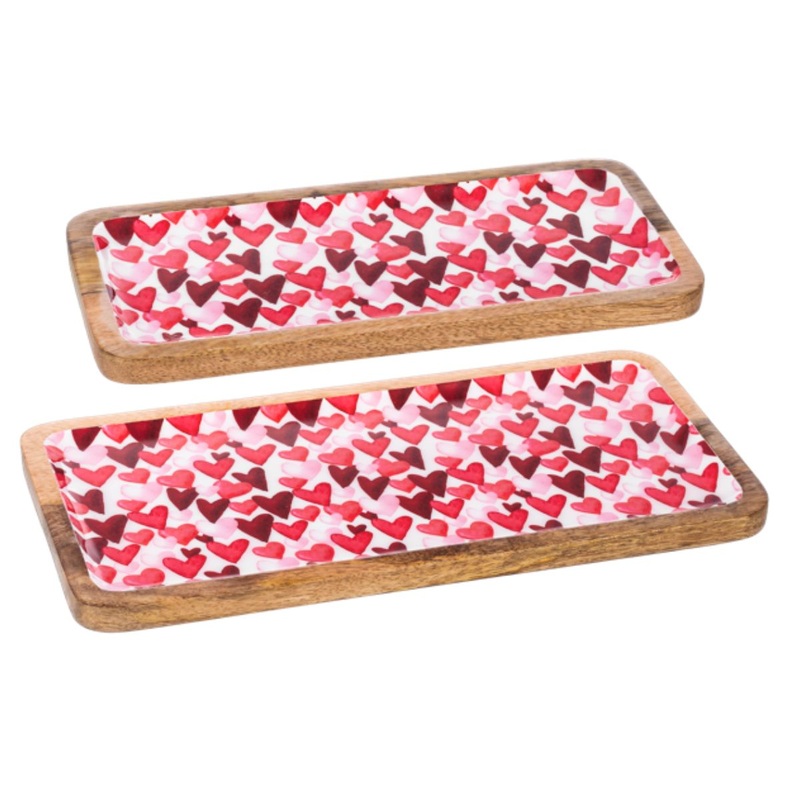 2-pc Heart Serving Tray