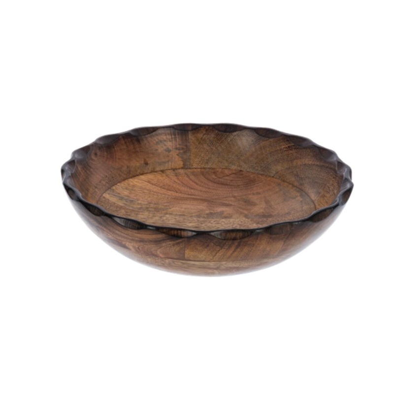 Carved Rick Rack Edge Bowl- Medium