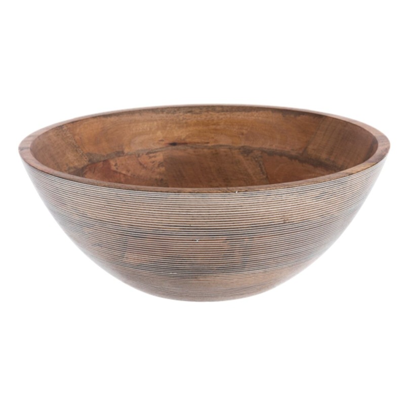Etched Lines Serving Bowl