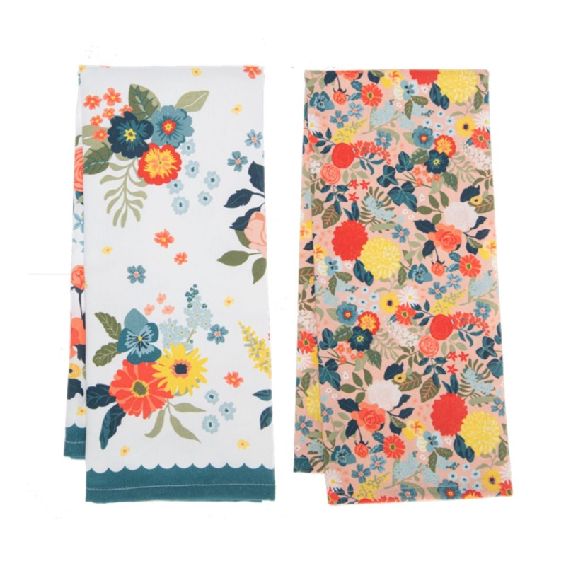 Flower Pattern Tea Towel