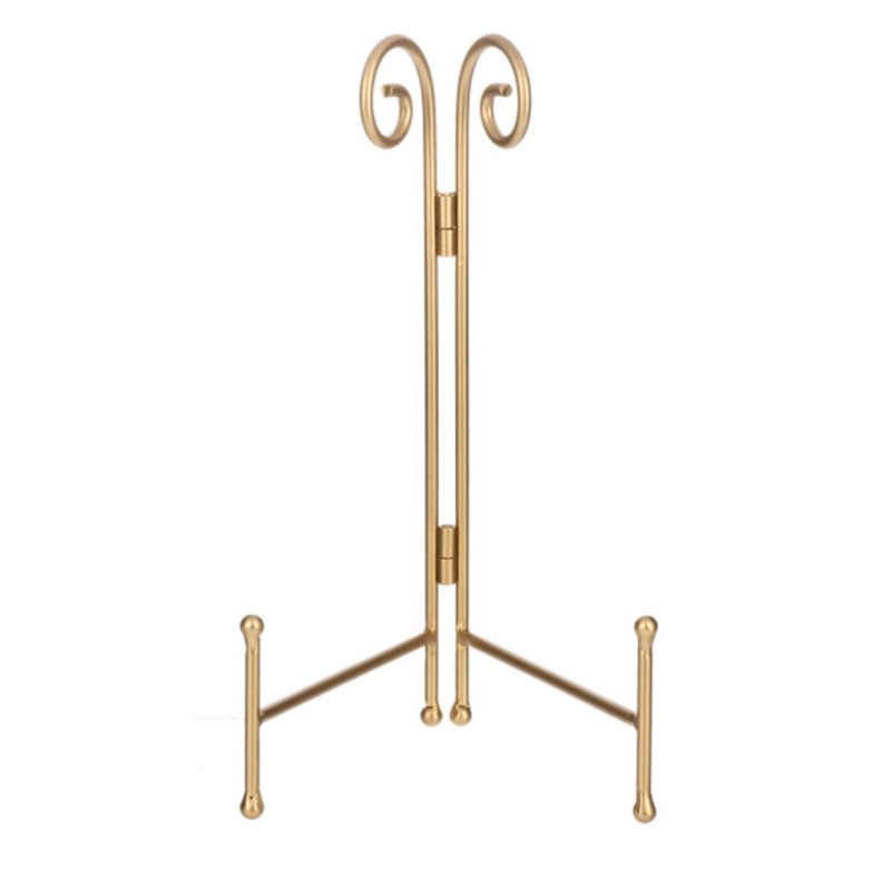 Gold Plateholder Stand with Swirls