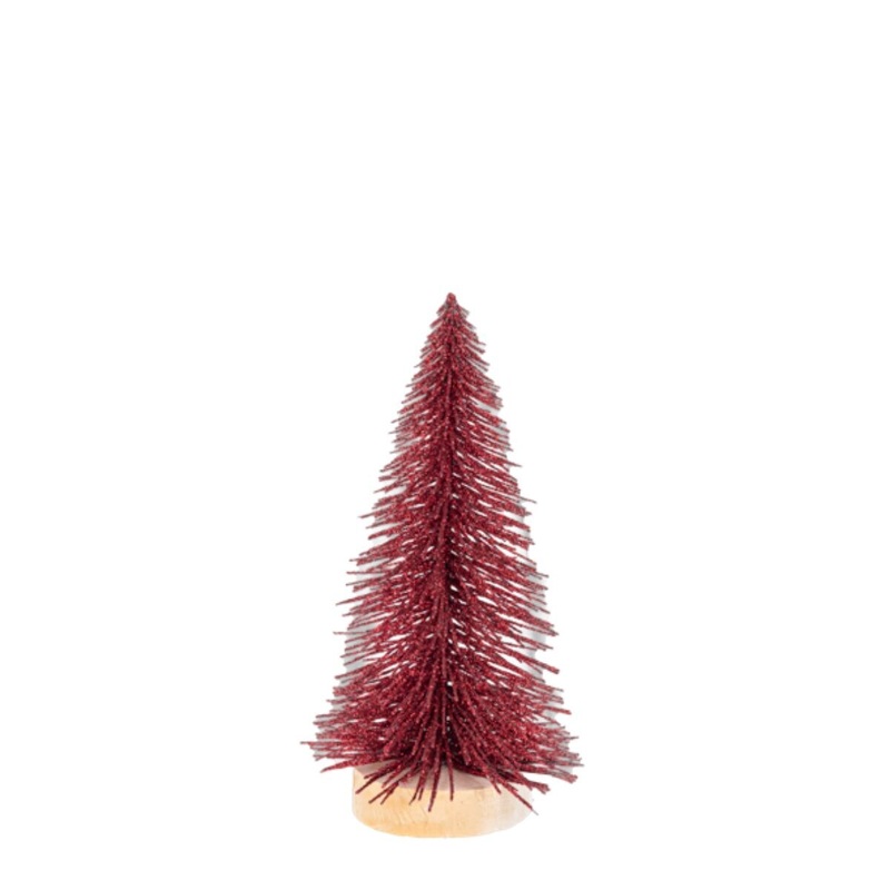 Holiday Glittered Red Tree- Medium